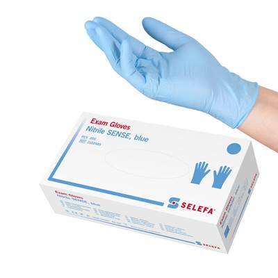 SELEFA SMART Nitrilinės pirštinės, mėlynos, XL, 150 vnt