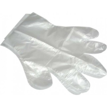 Pirštinės vienkartinės HDPE, L, 100 vnt