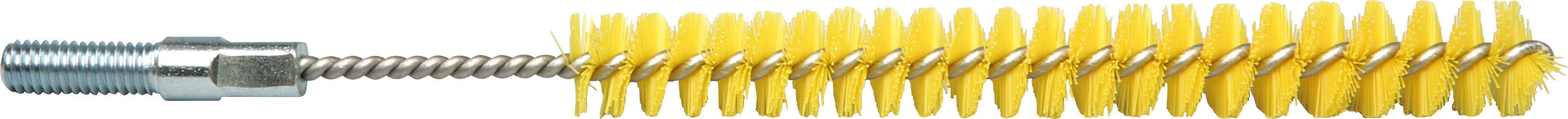 UNIMOP Vamzdžių valymo šepetys sriegiu, vidutinio kietumo šeriai, 1.2 x 10 x 16 cm, geltonas