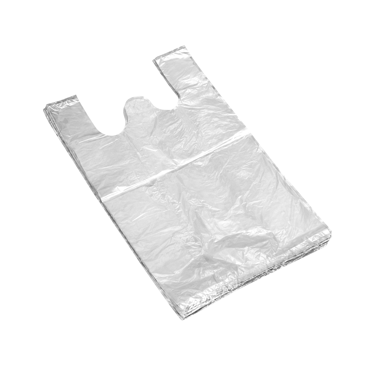 Maišeliai su rankenomis HDPE 24/6x45(9), 100 vnt./pak., balti
