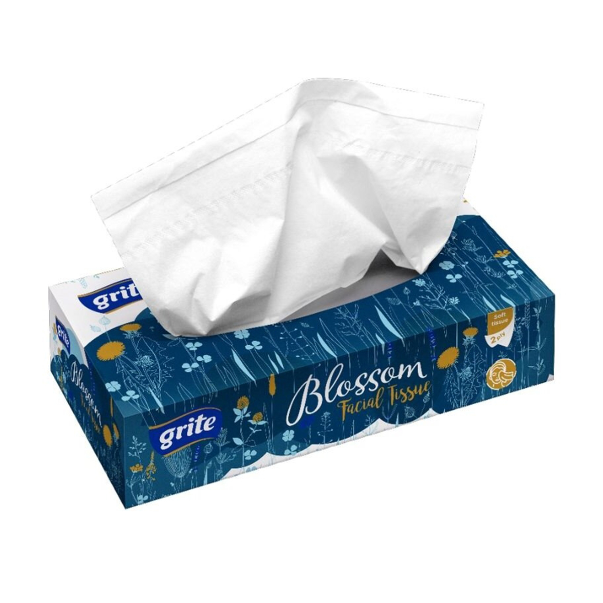 Veido servetėlės Blossom , 2 sl., celiuliozė, 80 serv./pak.