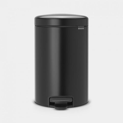 BRABANTIA NEWICON Šiukšliadėžė su pedalu 12 L, juoda