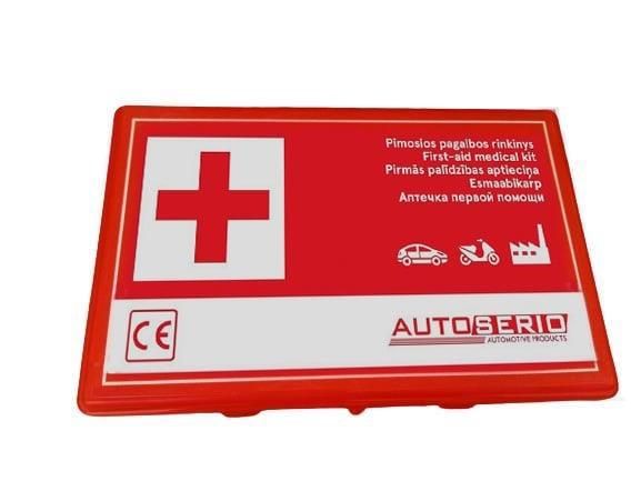 Pirmosios pagalbos vaistinėlė AUTO kietoje plastikinėje dėž./307167
