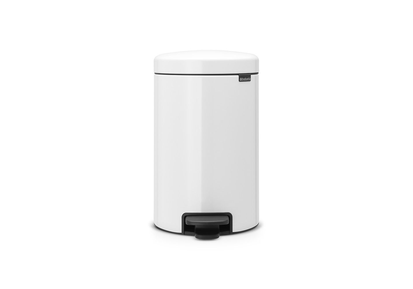 BRABANTIA NEWICON Šiukšliadėžė su pedalu, 12 L, balta